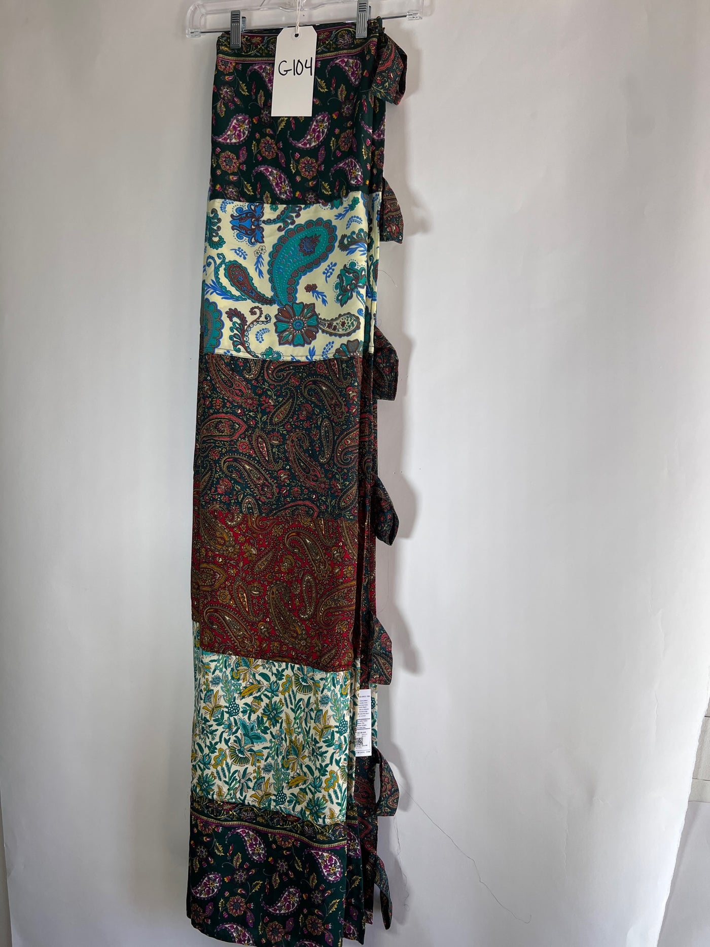 G104 Green Sari Inspired Curtain Pair