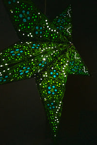 Embroidered Decorative Star Paper Lantern