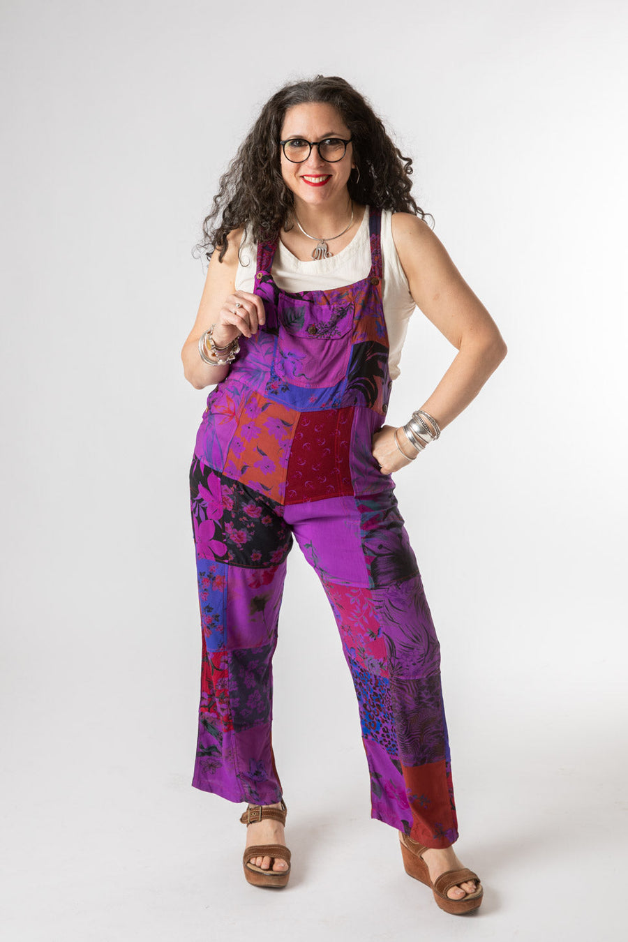 Mexicali Patchwork Unisex Hippy Overalls