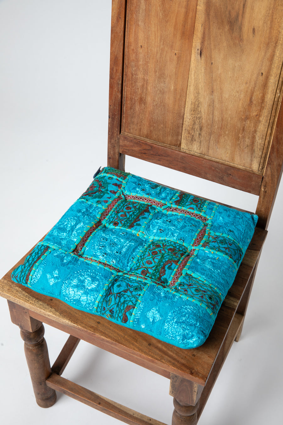 Asana Embroidered Patchwork Cushion