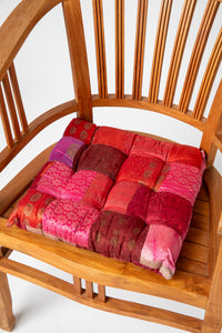 Patchwork Sari Silk Cushion Seconds