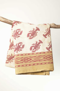 Block Print Lobster Tapestry