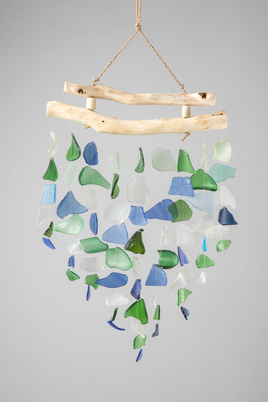 Duo Driftwood Sea Glass Mobile