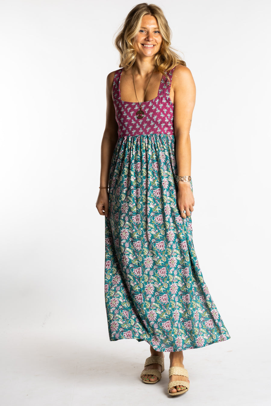 Flora Fusion Maxi Dress | Boho Maxi Dress Black / M/L Flora Fusion Maxi Dress | Boho Maxi Dress Black / M/L