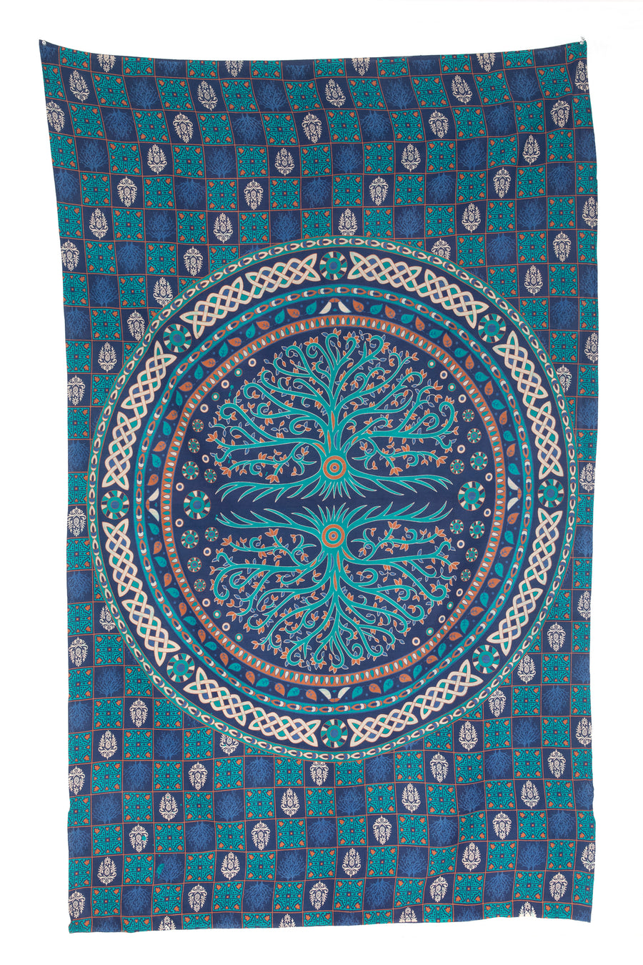 RAJRANG Blue Mandala Tapestry Queen 90 x 84 Inch Cotton Wall Hanging Bedspread Hippie Peacock Wall Tapestries RAJRANG Blue Mandala Tapestry Queen 90 x 84 Inch Cotton Wall Hanging Bedspread Hippie Peacock Wall Tapestries