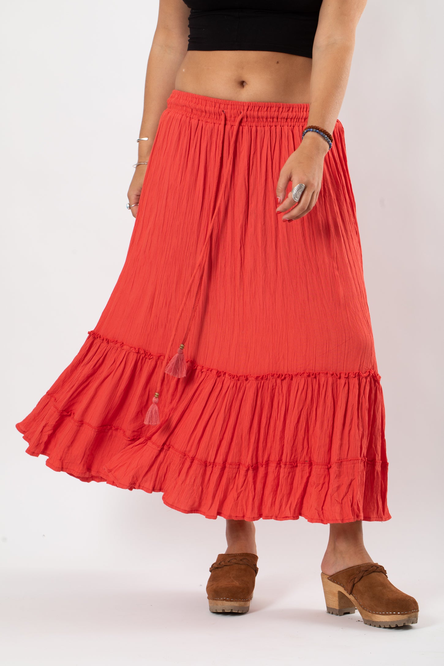 Boho shop prairie skirt