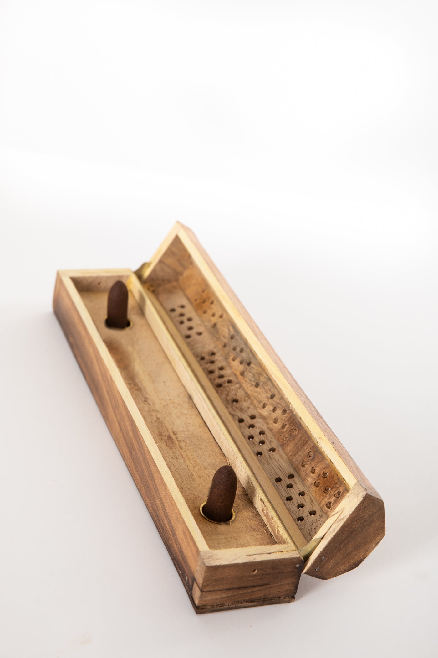 Coffin Carved Wooden Incense Burner