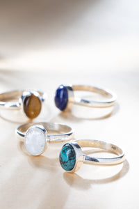 Simple Oval Set Ring