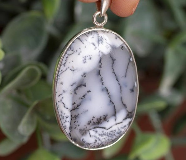 dendritic opal pendant
