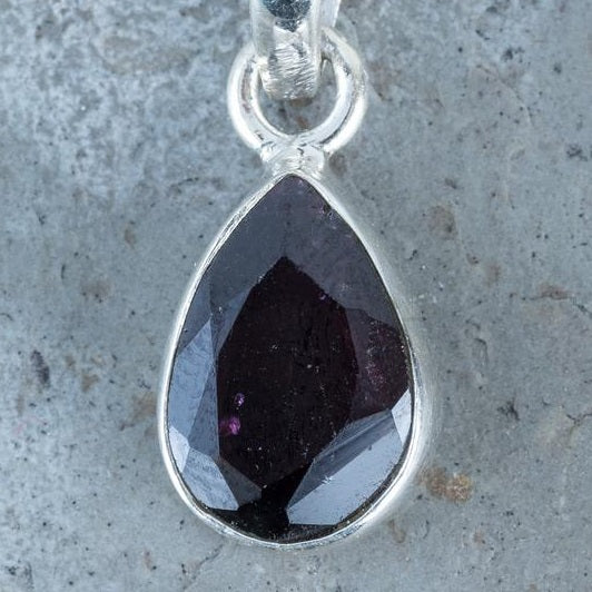 garnet sterling silver