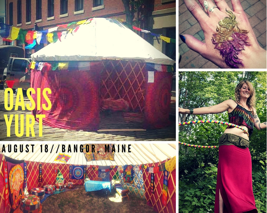 The Mexicali Blues Yurt Sets Up at Our Bangor Store this Thursday, August 18th!