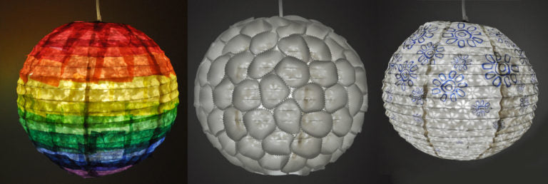 Mexicali DIY: How to Decorate a Plain Paper Globe Lantern