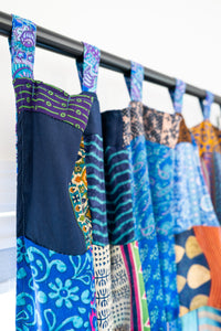 Patchwork Recycled Sari Silk Curtain