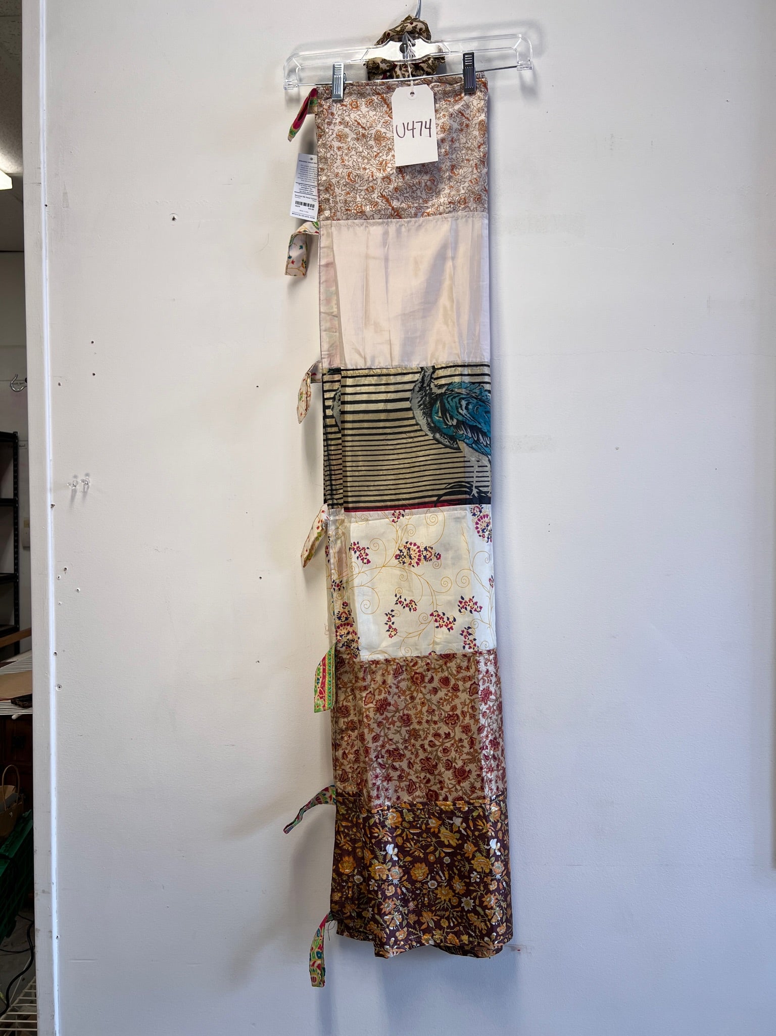 Recycled Silk Sari Panel Curtain U474