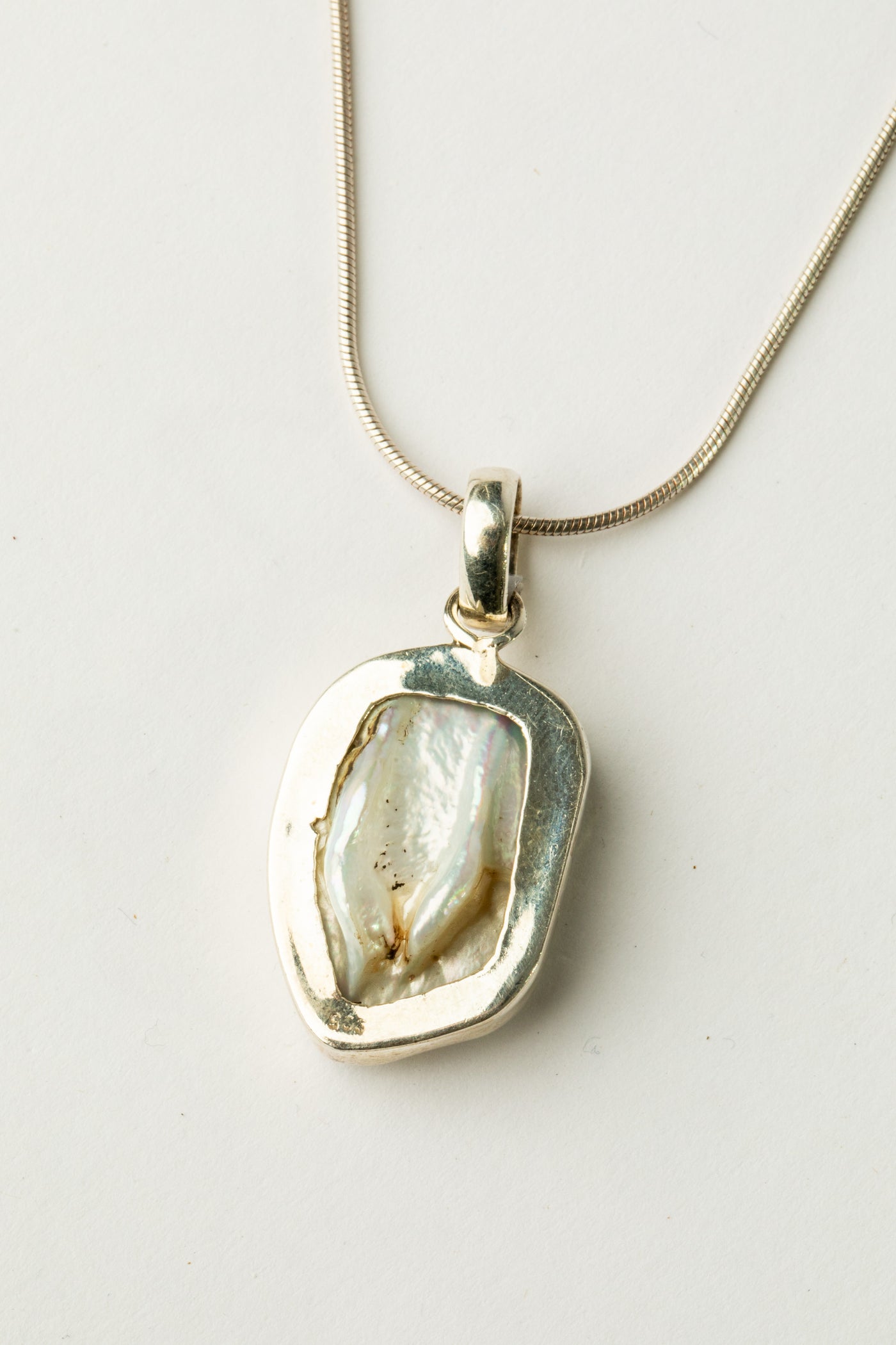 One of a Kind Rough Cut Pearl Pendant P139