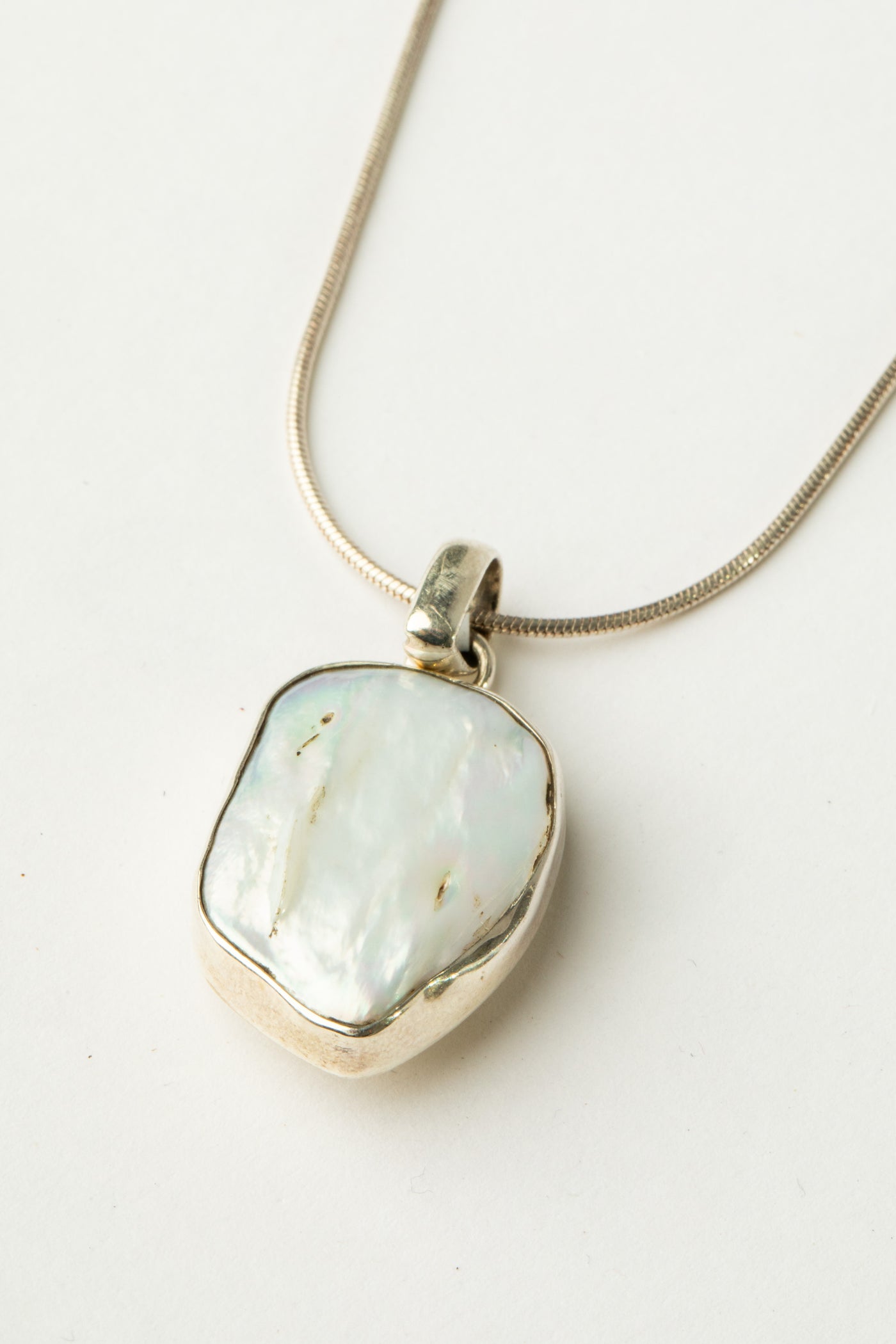 One of a Kind Rough Cut Pearl Pendant P139