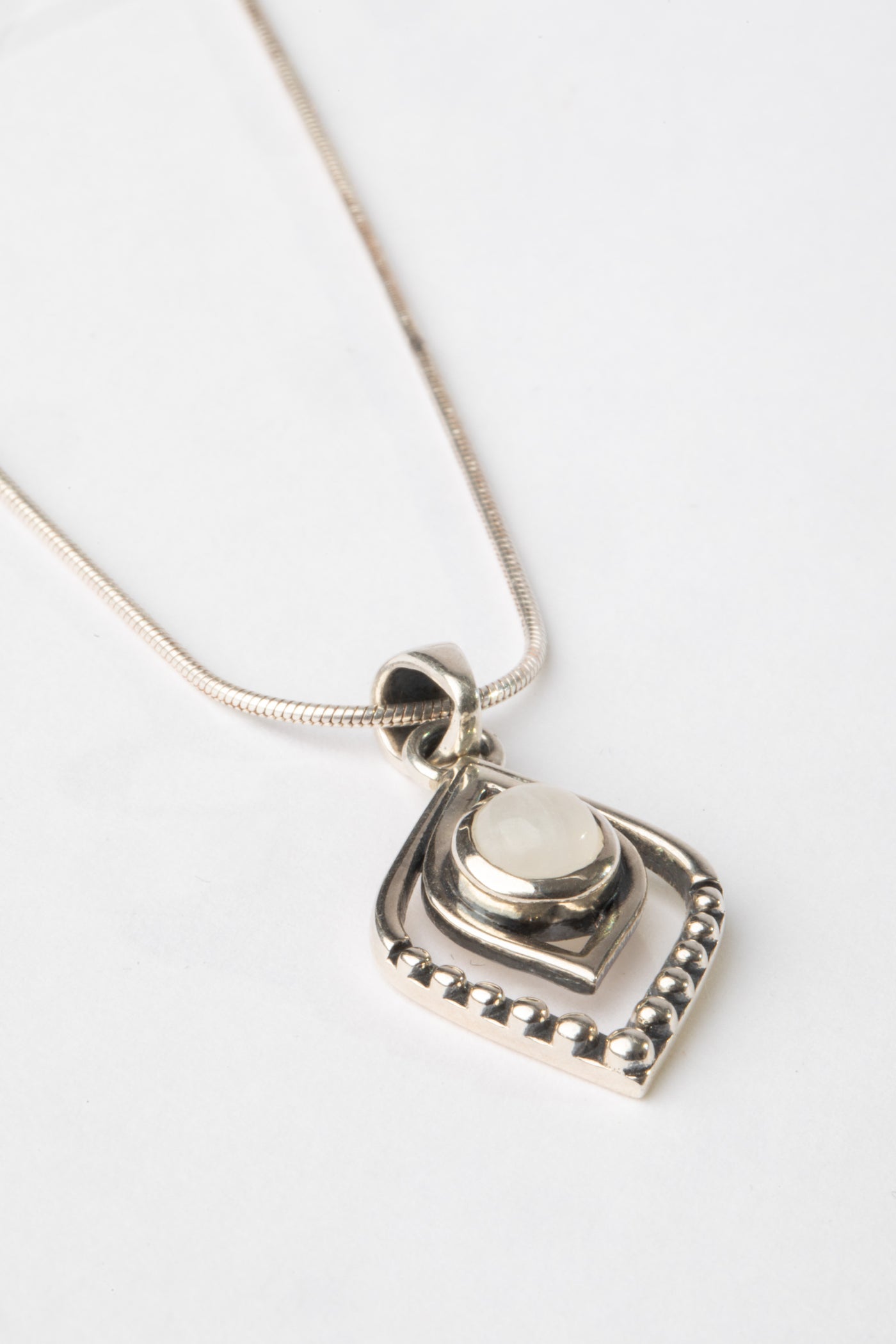 One of a Kind Rainbow Moonstone Pendant P146