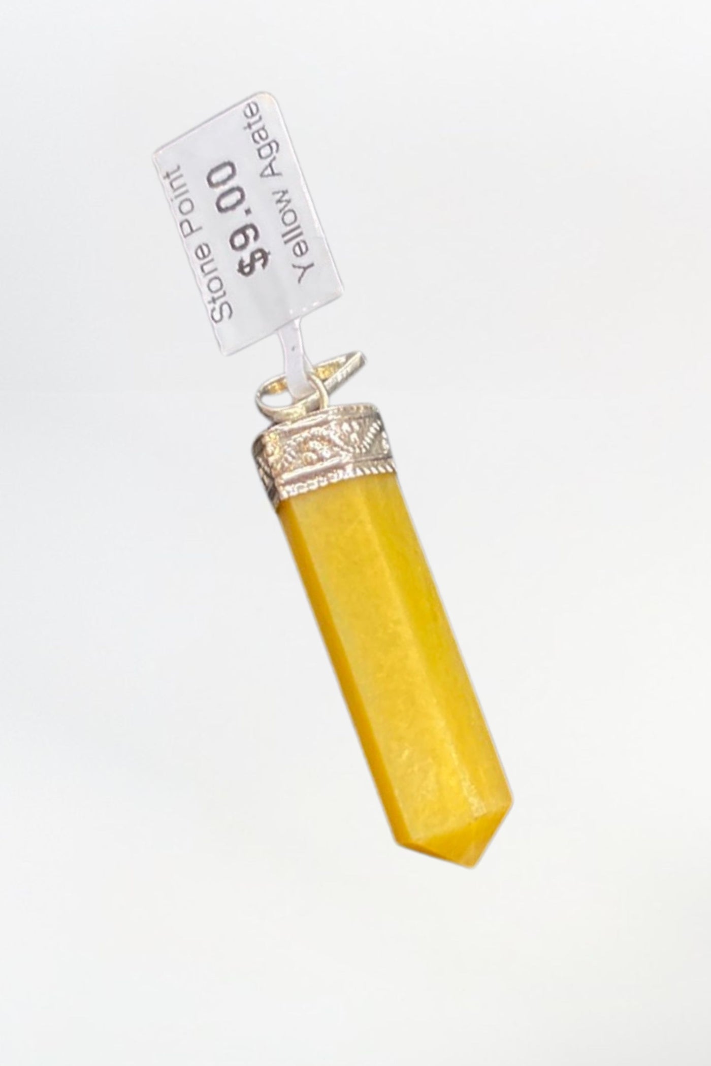 Yellow Agate Stone Point Pendant