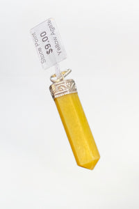 Yellow Agate Stone Point Pendant