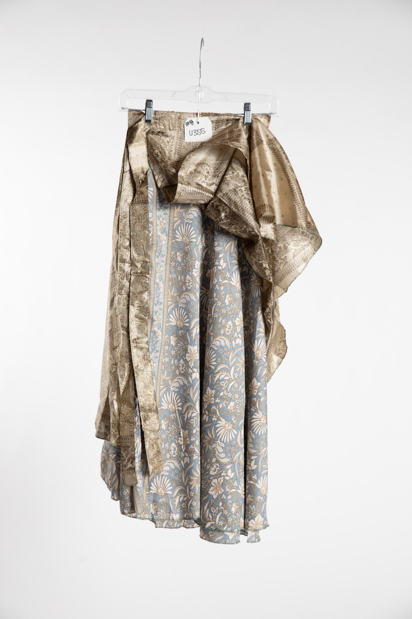 Long Sari Silk Wrap Skirt