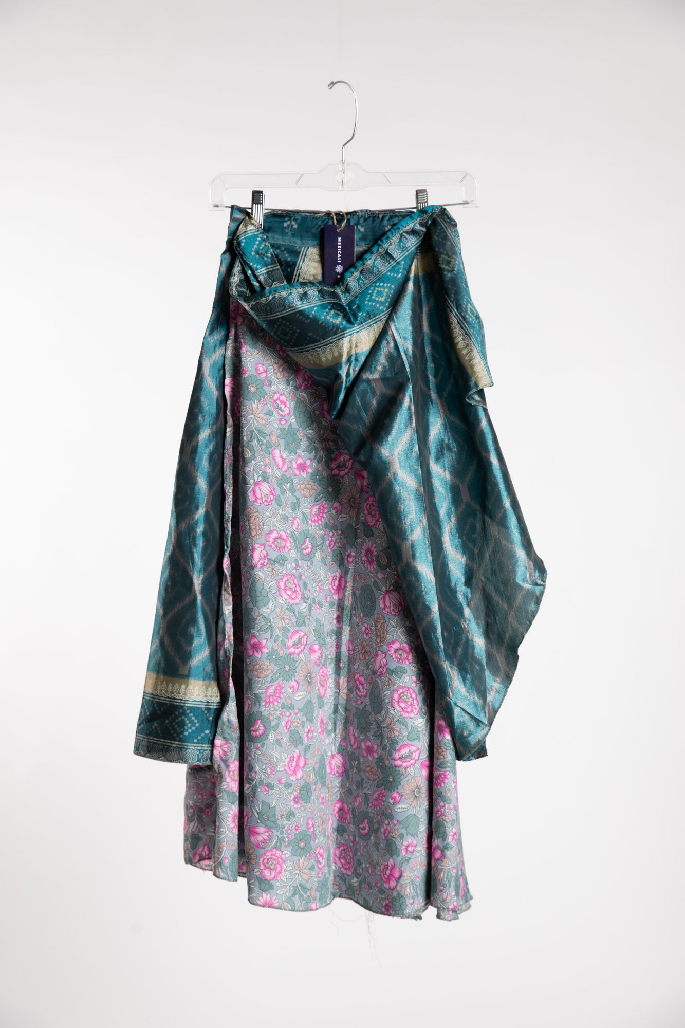 Long Sari Silk Wrap Skirt