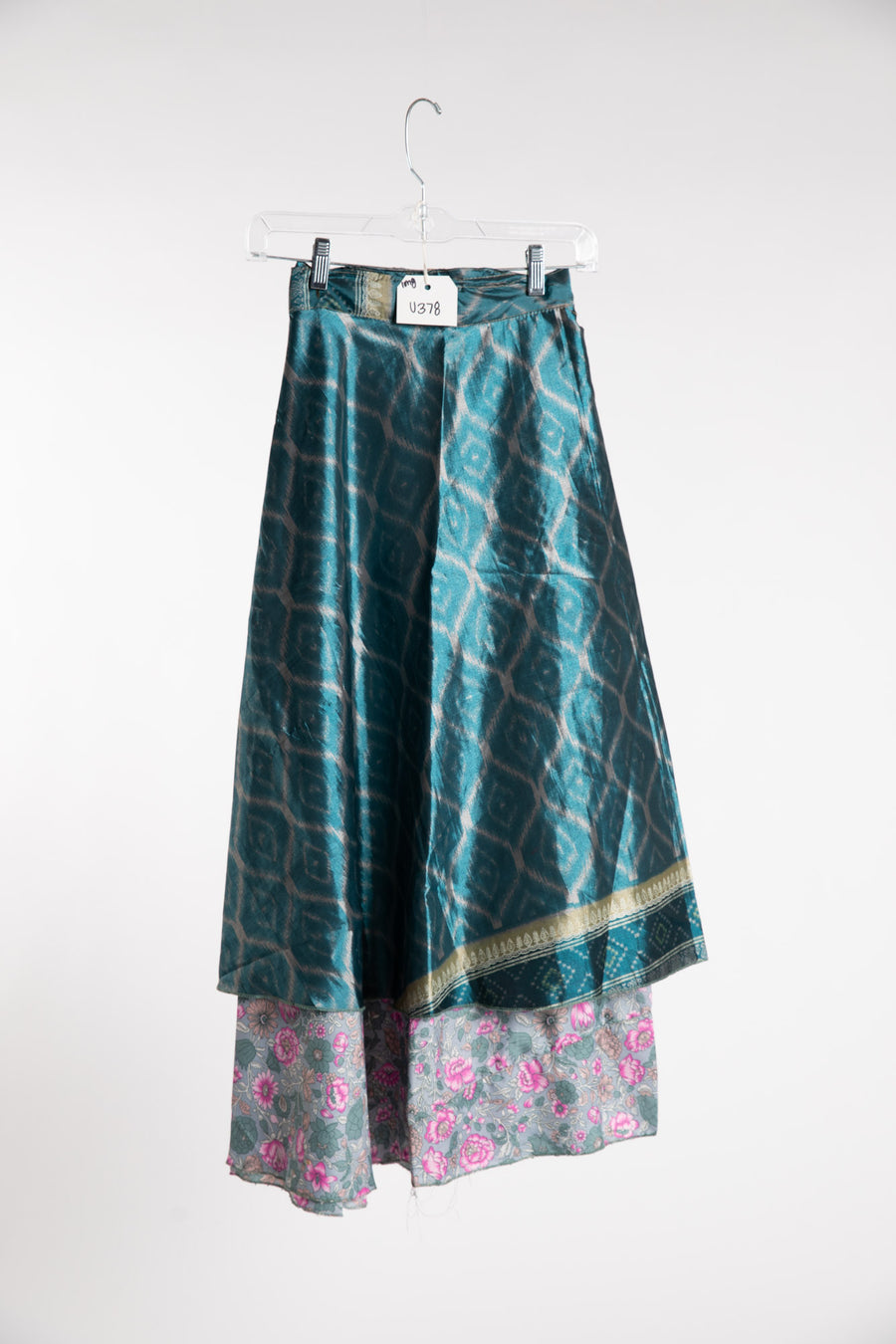 Long Sari Silk Wrap Skirt
