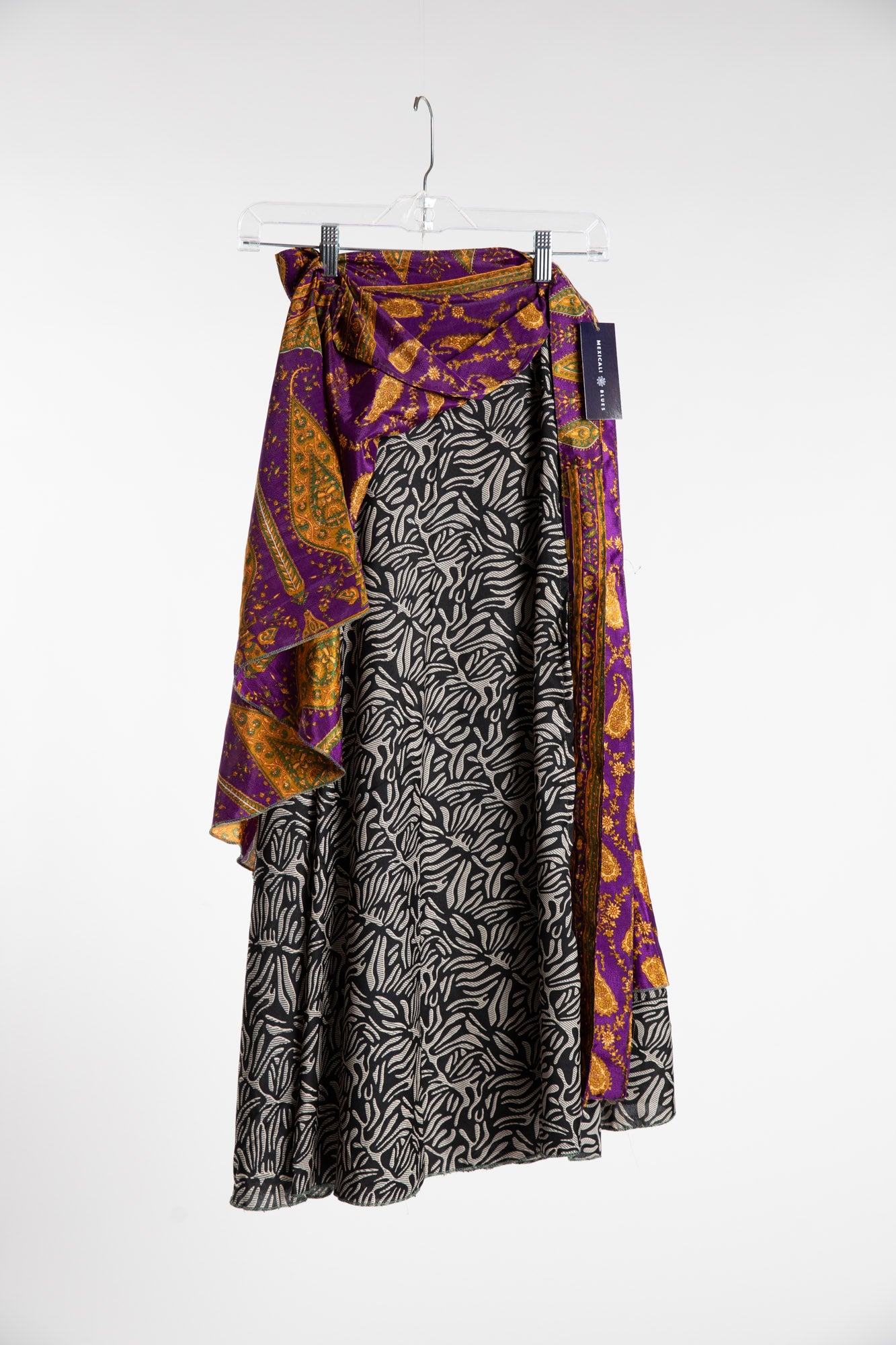 Long Sari Silk Wrap Skirt