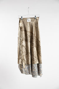 Long Sari Silk Wrap Skirt