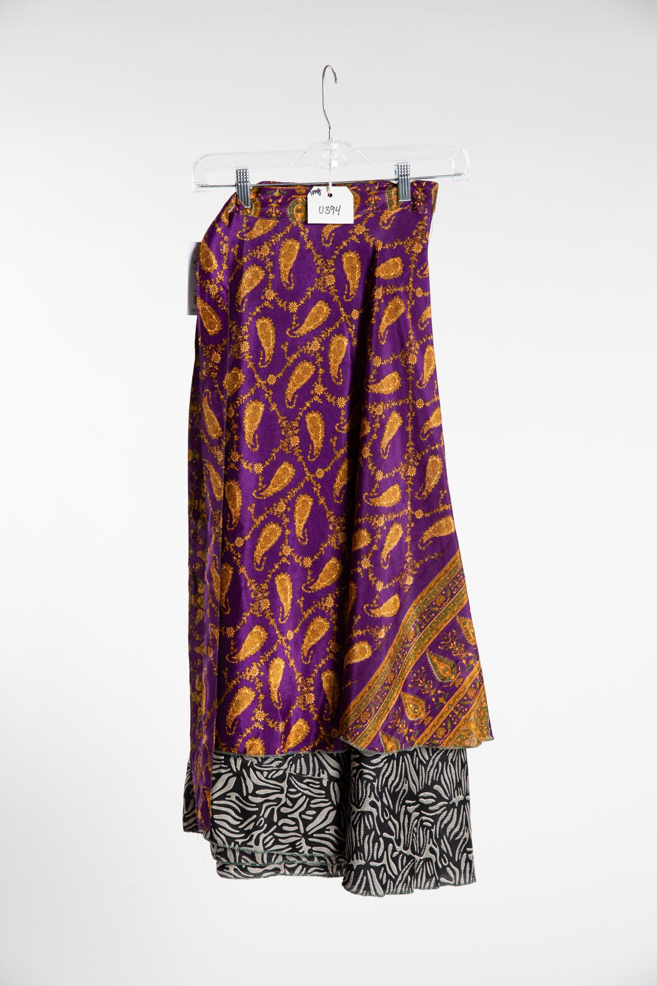 Long Sari Silk Wrap Skirt