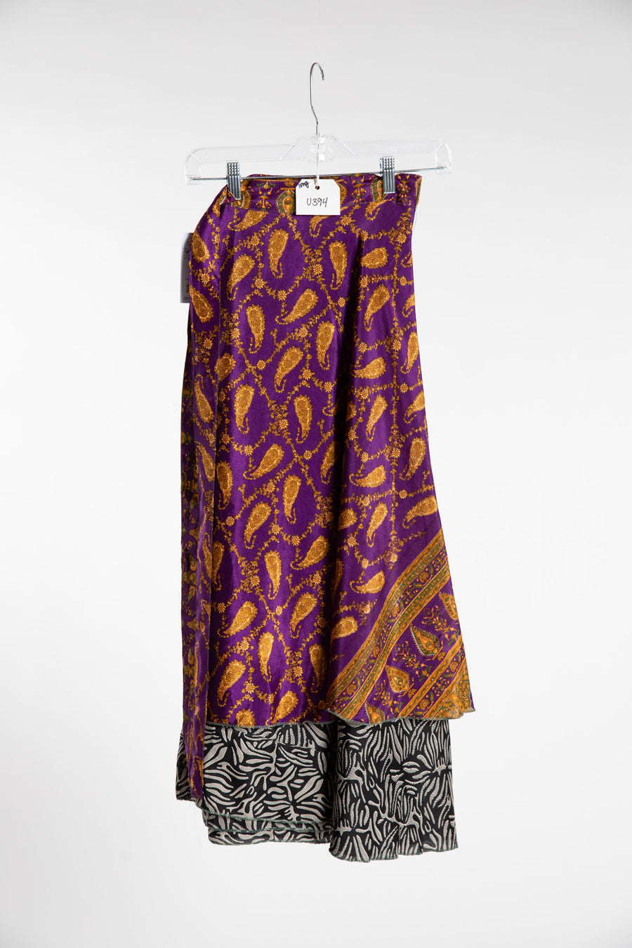 Long Sari Silk Wrap Skirt