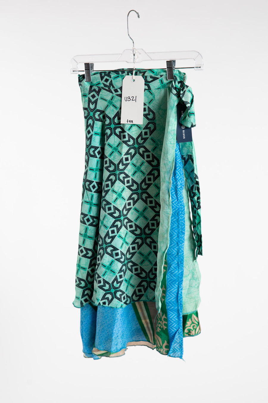 Long Sari Silk Wrap Skirt