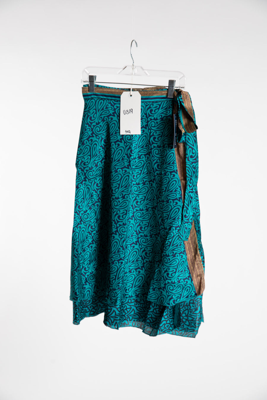 Tea Length Sari Silk Wrap Skirt