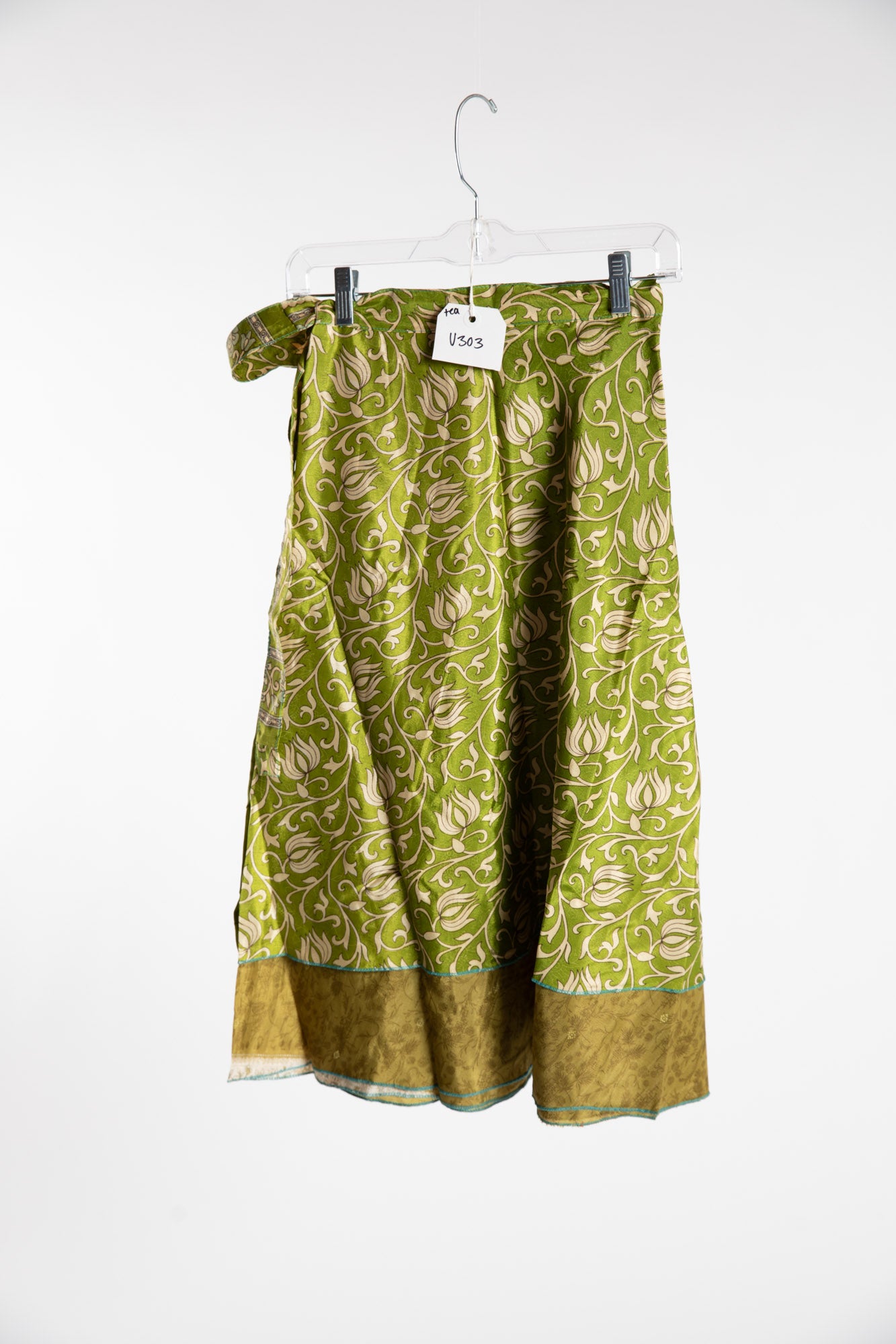Tea Length Sari Silk Wrap Skirt