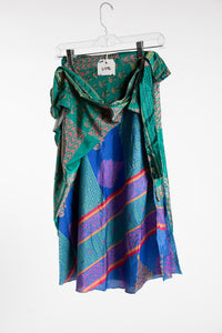 Tea Length Sari Silk Wrap Skirt