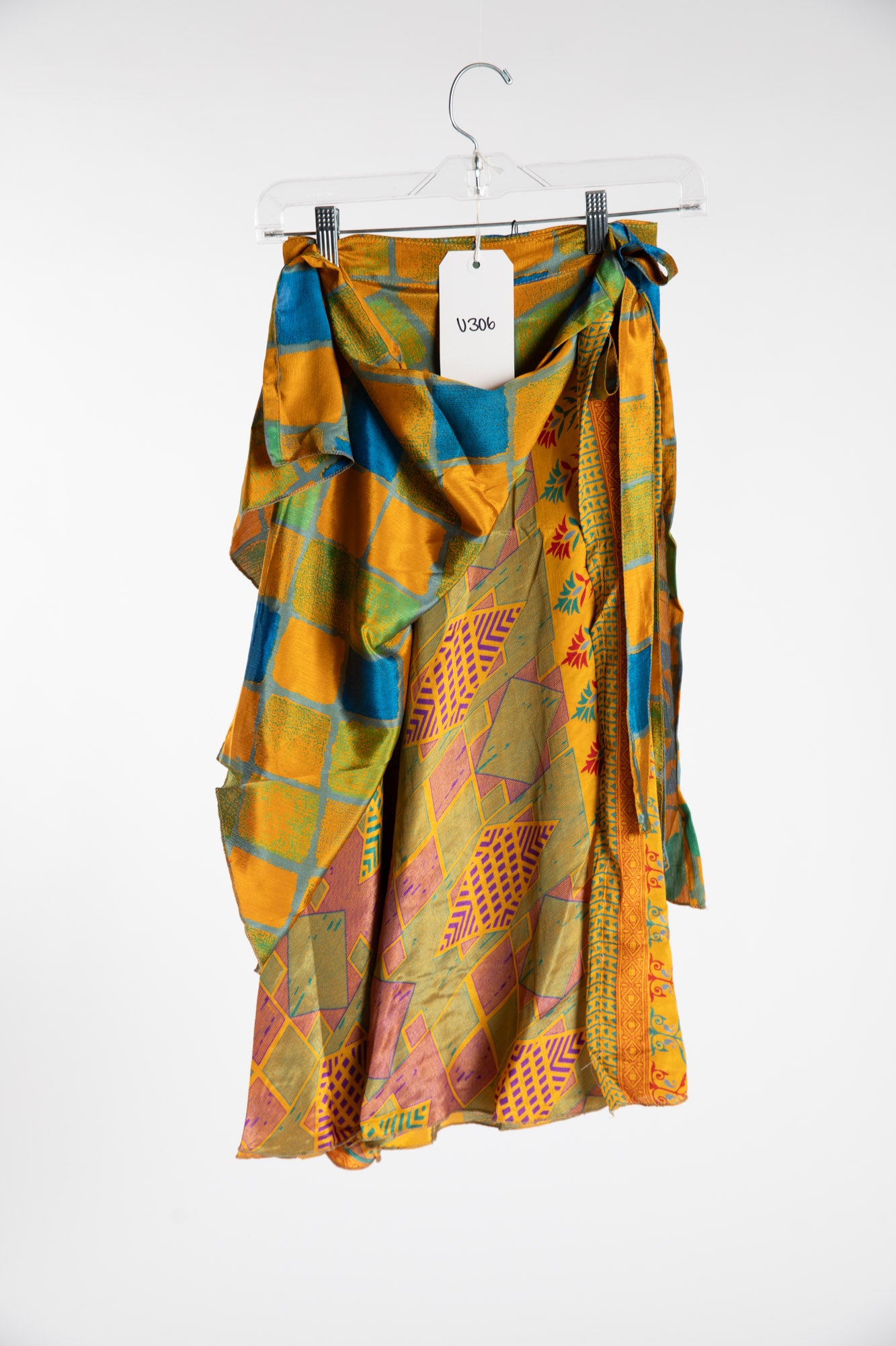 Tea Length Sari Silk Wrap Skirt