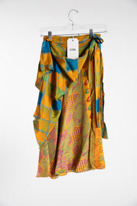 Tea Length Sari Silk Wrap Skirt