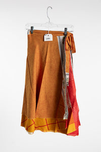 Tea Length Sari Silk Wrap Skirt