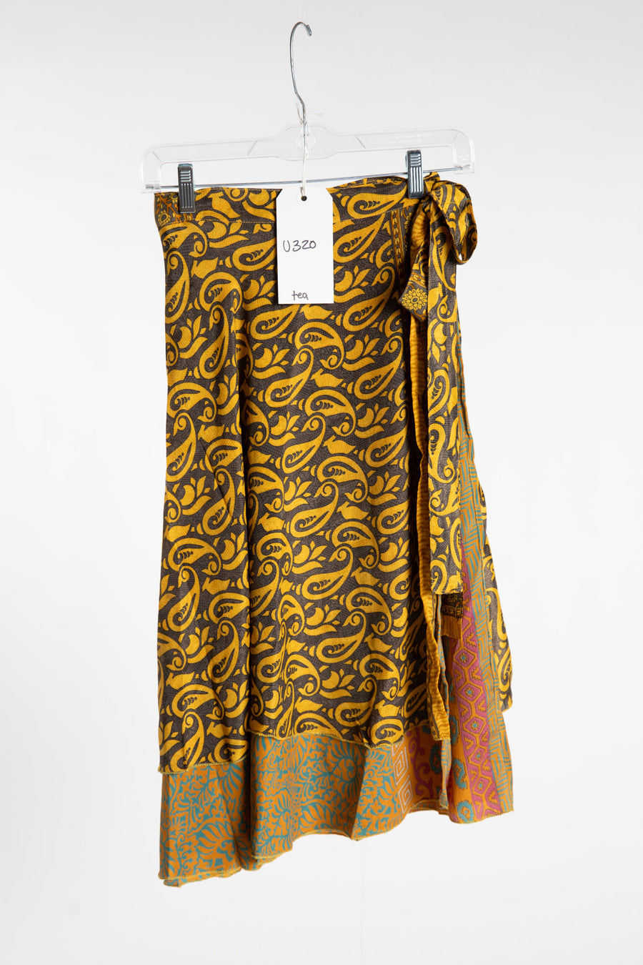 Tea Length Sari Silk Wrap Skirt