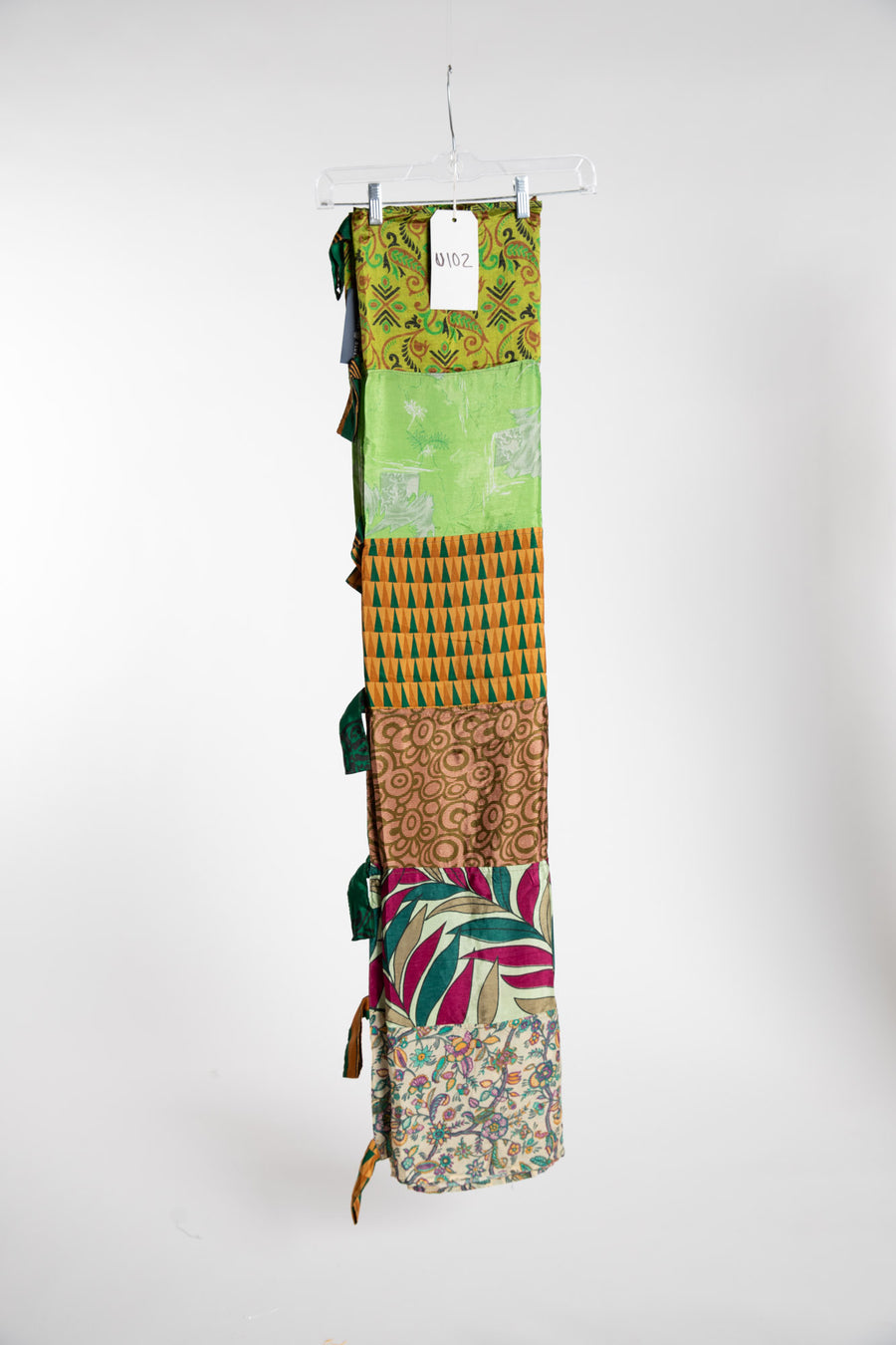 One of a Kind Recycled Silk Curtain Panel