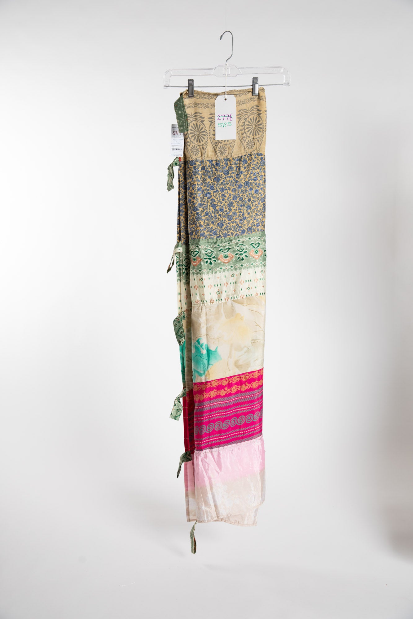 One of a Kind Recycled Silk Curtain Panel