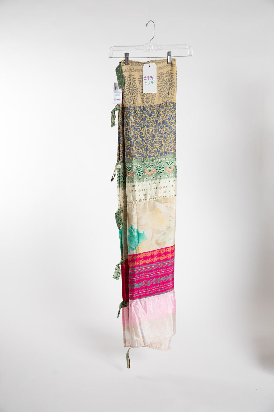 One of a Kind Recycled Silk Curtain Panel