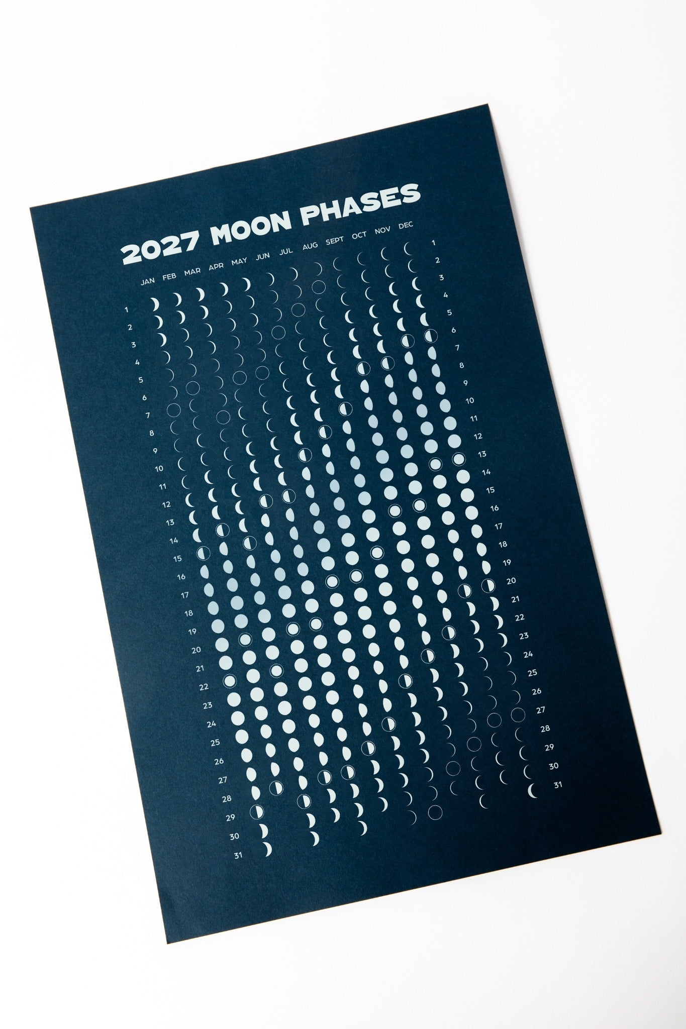Midnight Blue Moon Phase Calendar
