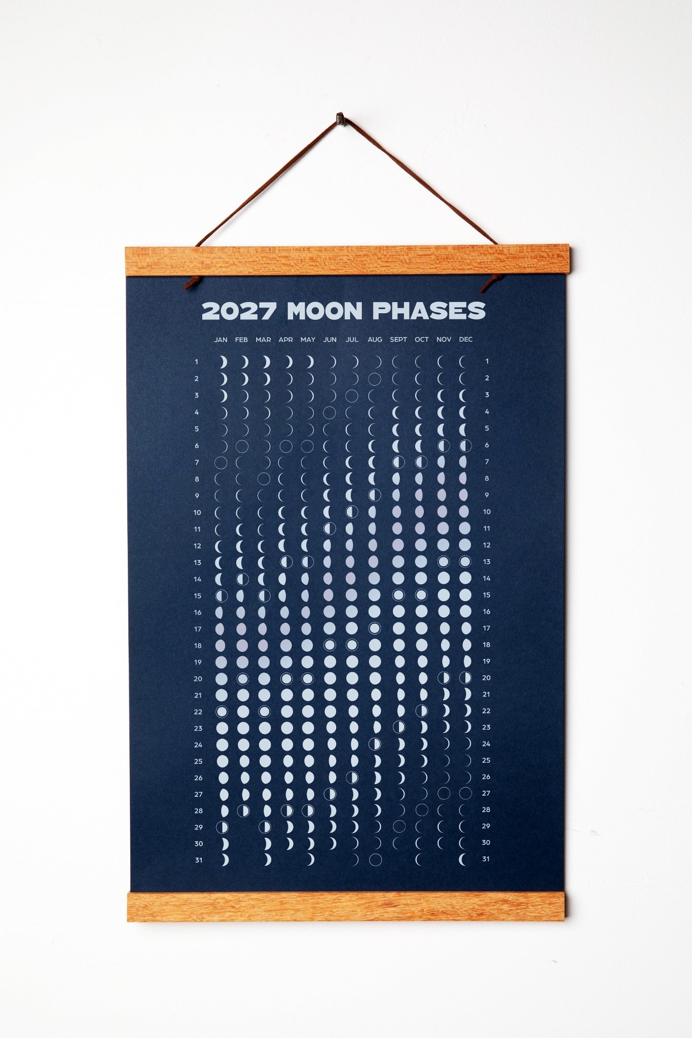 Midnight Blue Moon Phase Calendar
