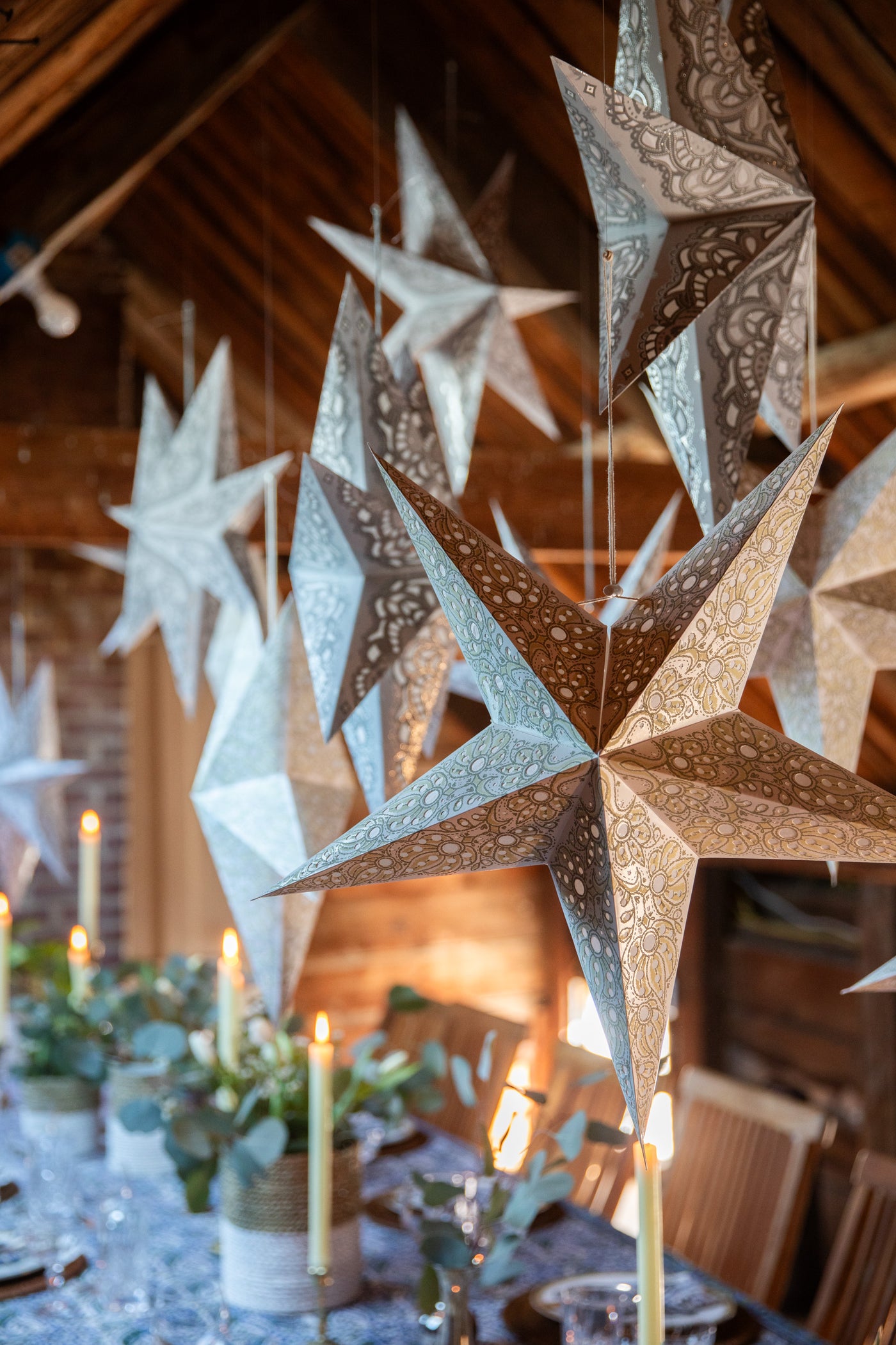 Paper Star Decoration 6 Pack