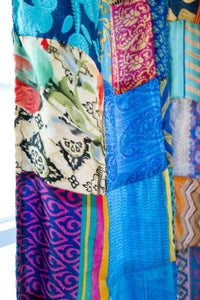 Patchwork Recycled Sari Silk Curtain