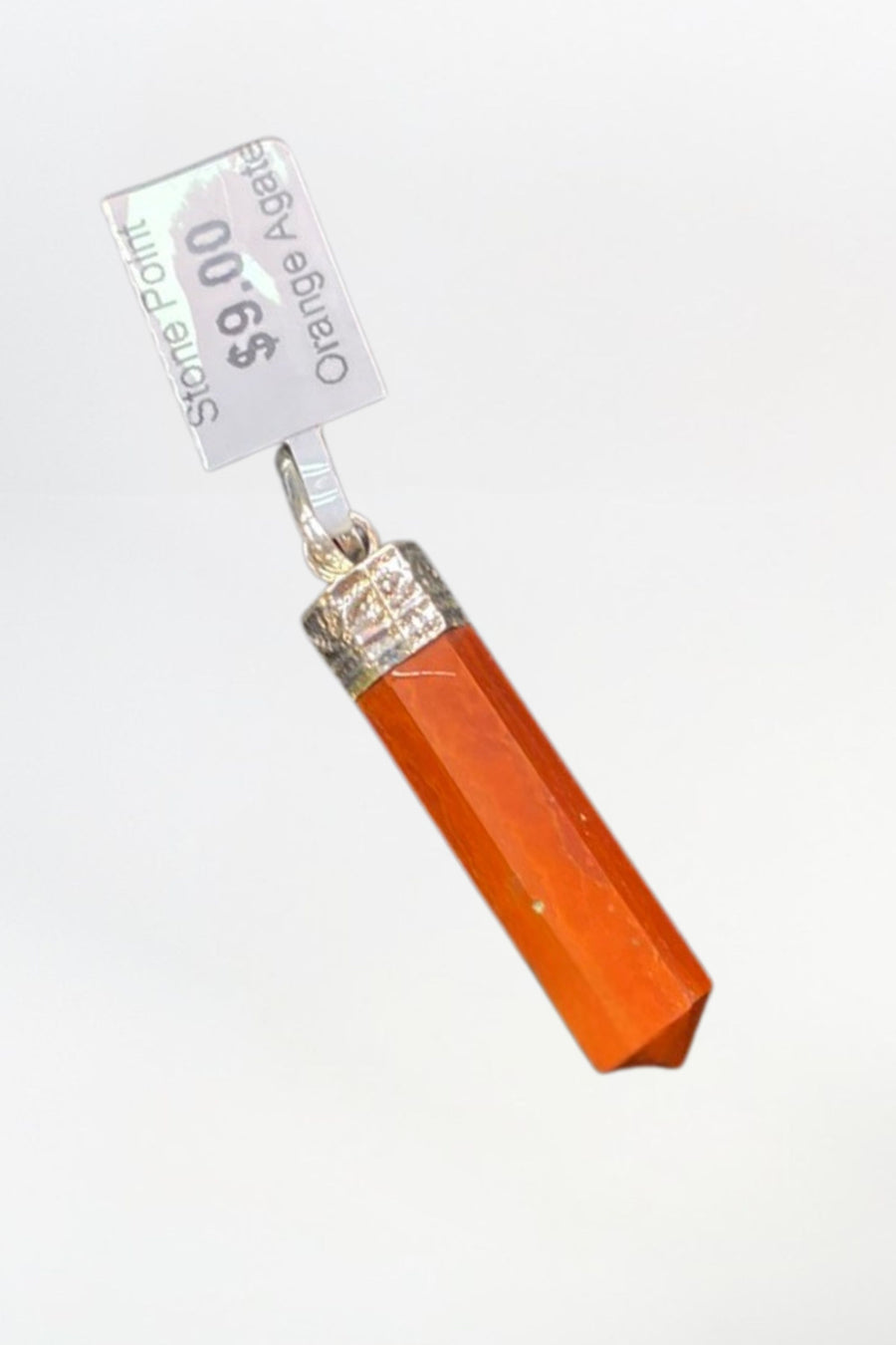 Orange Agate Stone Point Pendant