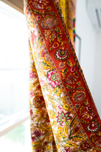Patchwork Recycled Sari Silk Curtain