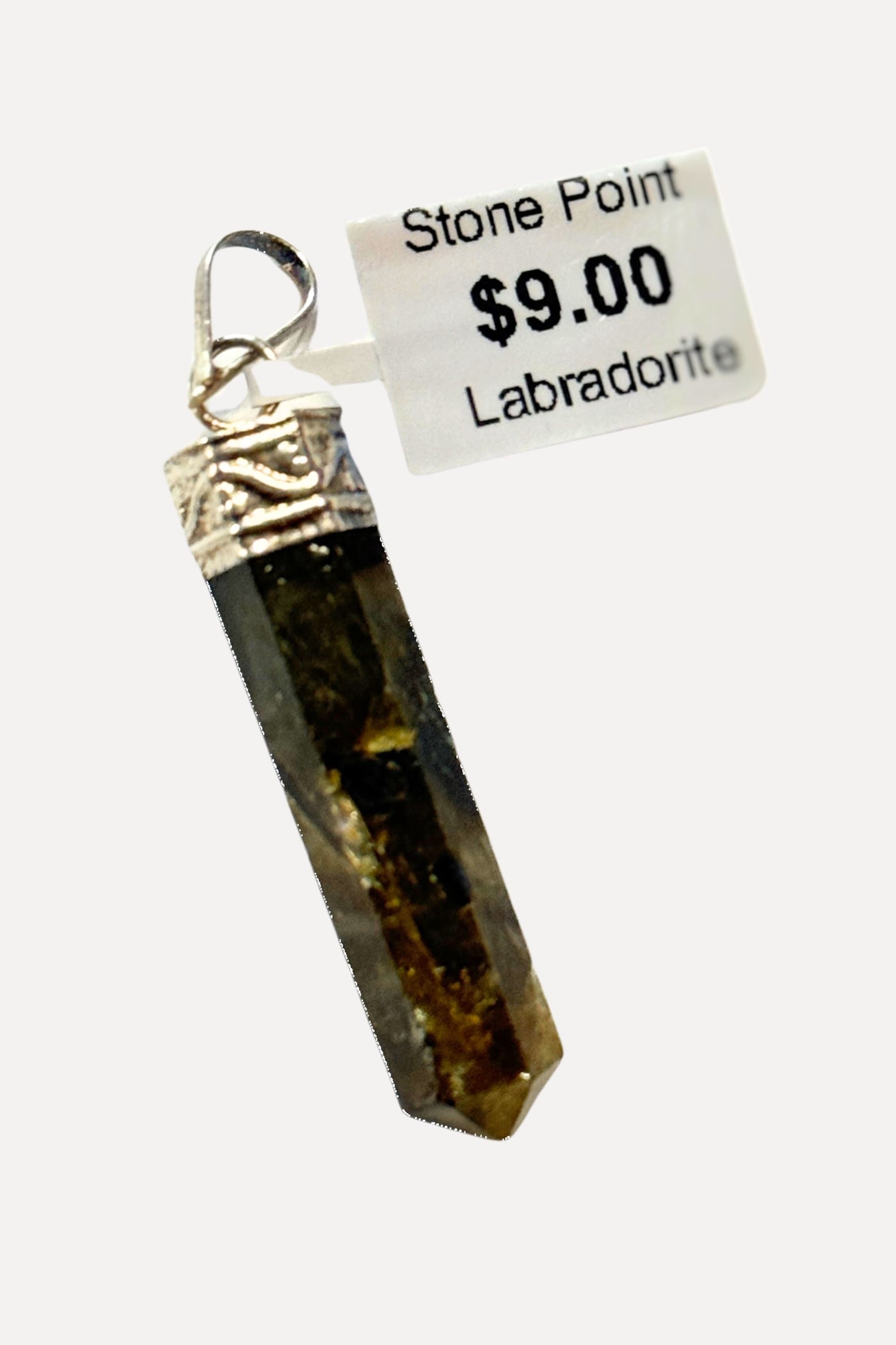Labradorite Stone Point Pendant