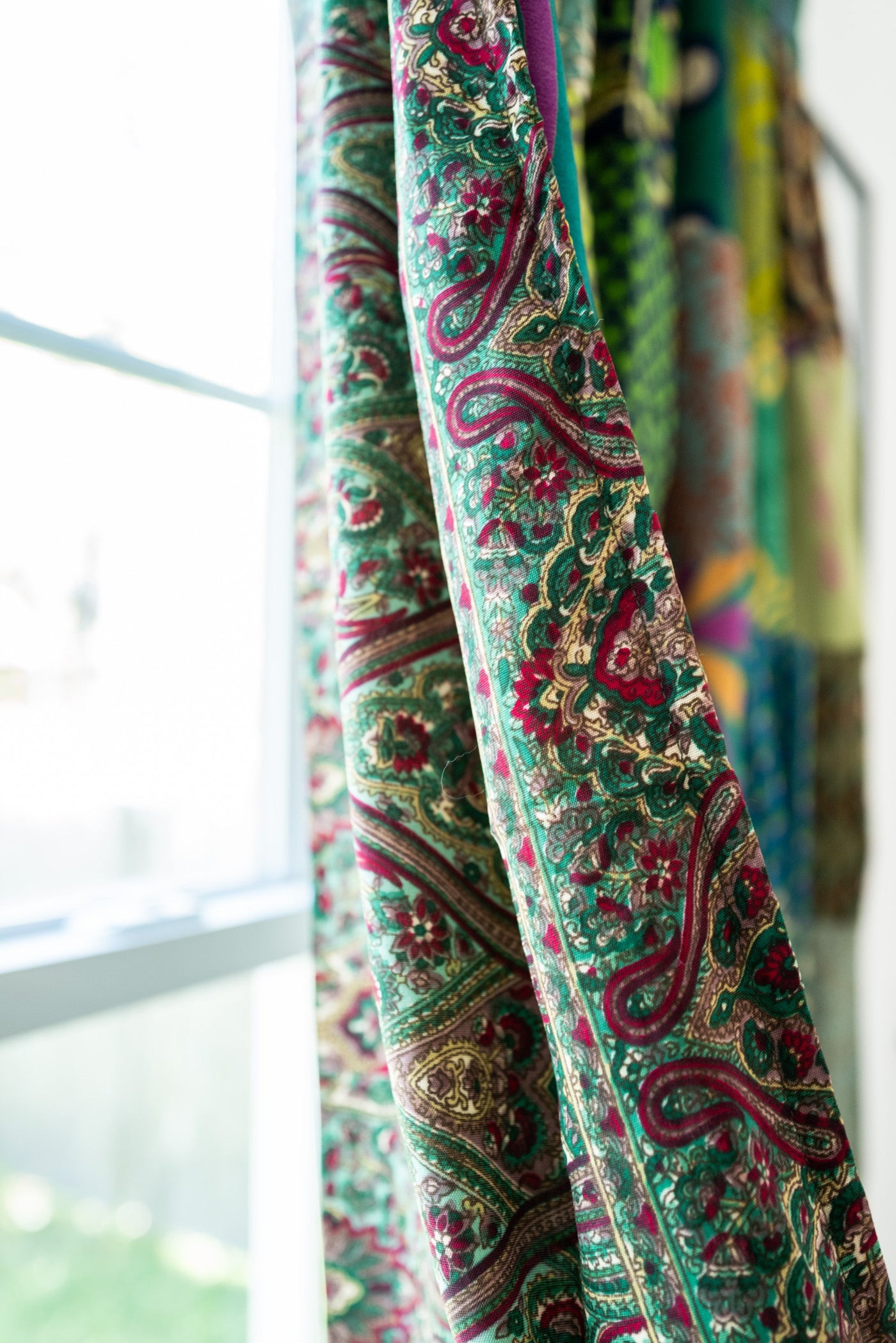 Patchwork Recycled Sari Silk Curtain