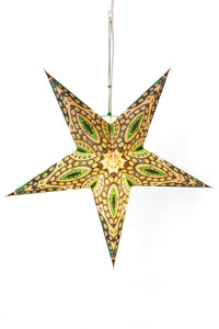 Paper star lantern in rajasthani  - black and gold